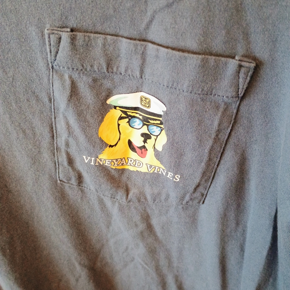 Vineyard Vines Blue Graphic Pocket Tee - Picture 3 of 4